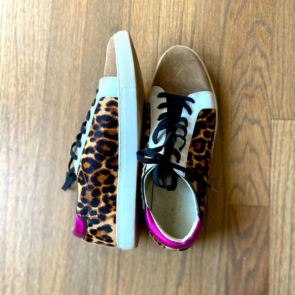 Kenneth Cole leopard print sneakers